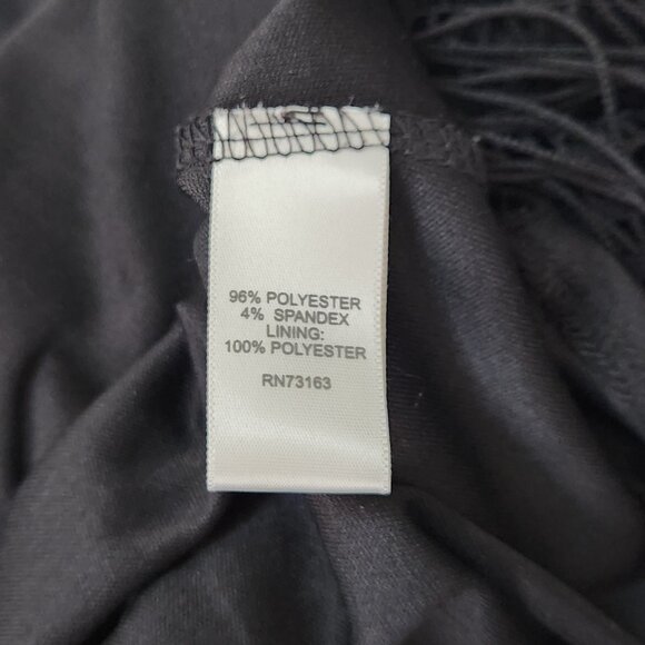 Melissa Paige Fringe Top Womens XL Black Blouse Boho Witchy Goth Whimsy 0207 - Picture 4 of 6